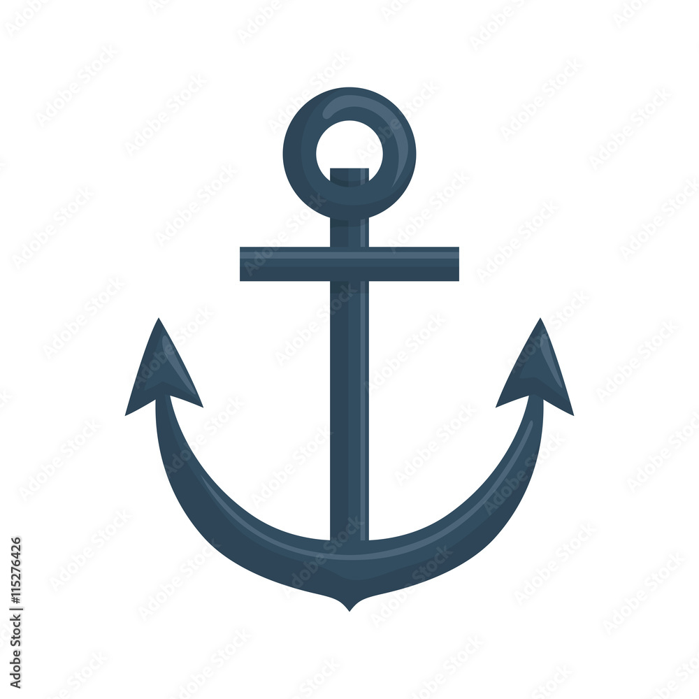 Sea lifestyle concept represented by anchor icon. isolated and flat illustration Sea lifestyle concept represented by anchor icon. isolated and flat illustration