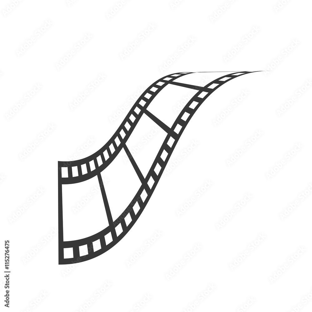 Movie concept represented by film strip icon. isolated and flat illustration 
