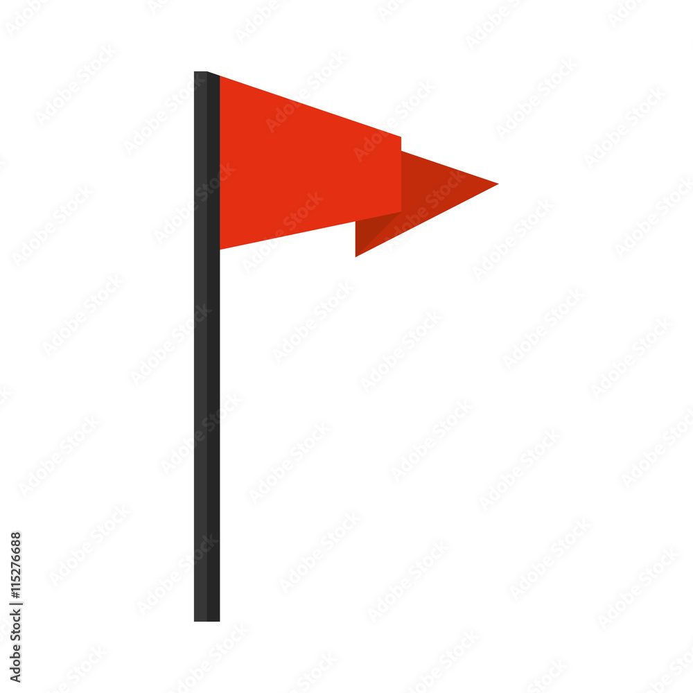 Flag concept represented by pennat icon. isolated and flat illustration Flag concept represented by pennat icon. isolated and flat illustration