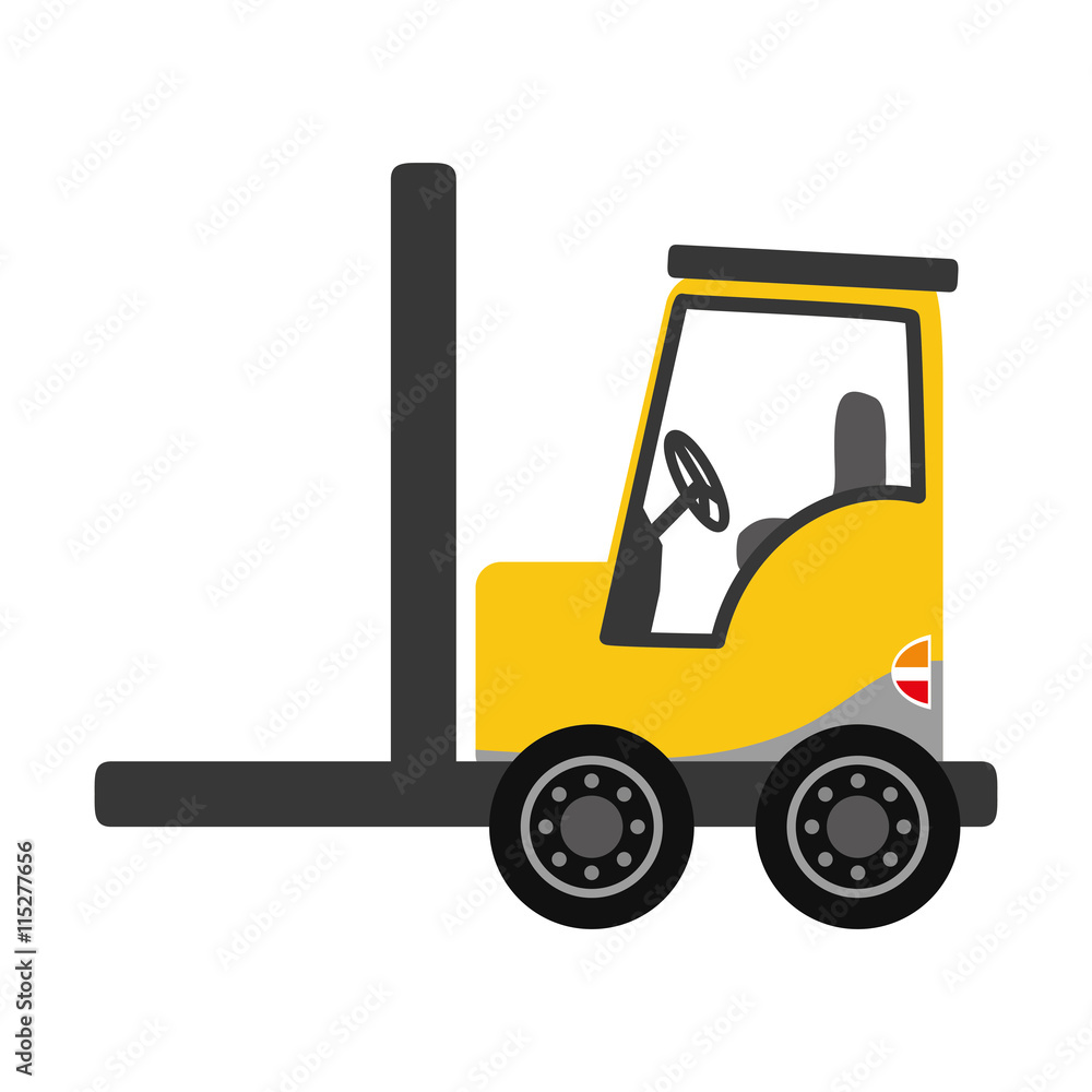 Delivery and Shipping concept represented by forklift icon. isolated and flat illustration Delivery and Shipping concept represented by forklift icon. isolated and flat illustration