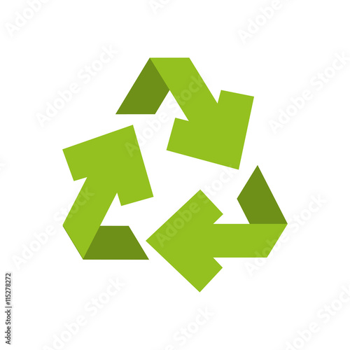 Ecology concept represented by recycle icon. isolated and flat illustration 