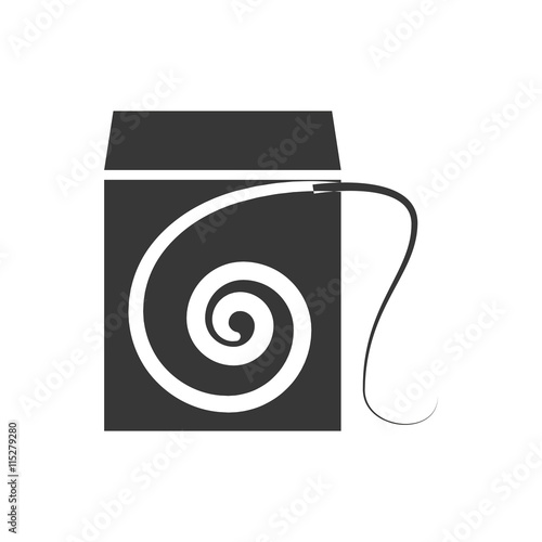 Dental care instument concept represented by floss icon. isolated and flat illustration 