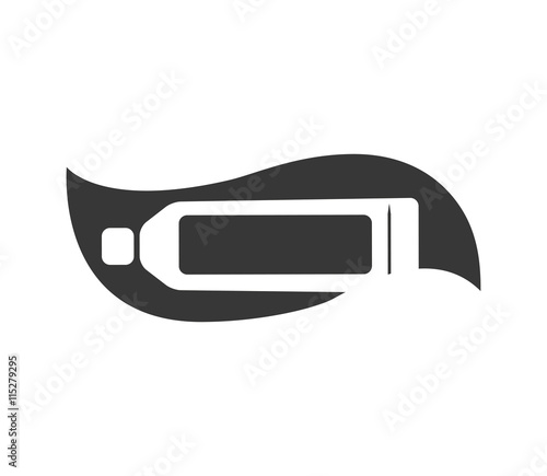Dental care instument concept represented by toothpaste icon. isolated and flat illustration 