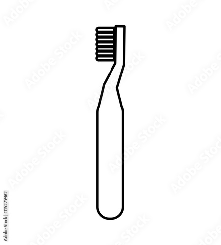 Dental care instument concept represented by brush icon. isolated and flat illustration 