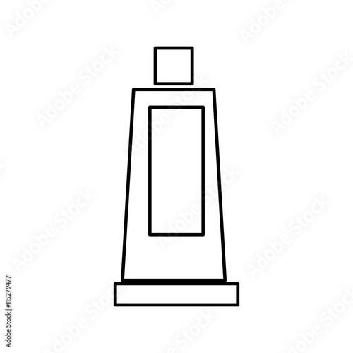 Dental care instument concept represented by toothpaste icon. isolated and flat illustration 