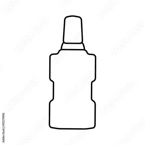 Dental care instument concept represented by mouthwash icon. isolated and flat illustration 