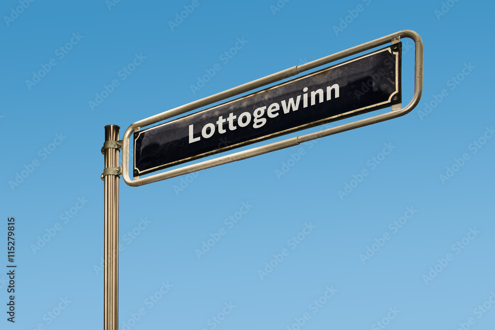 Fototapeta premium Schild 64 - Lottogewinn