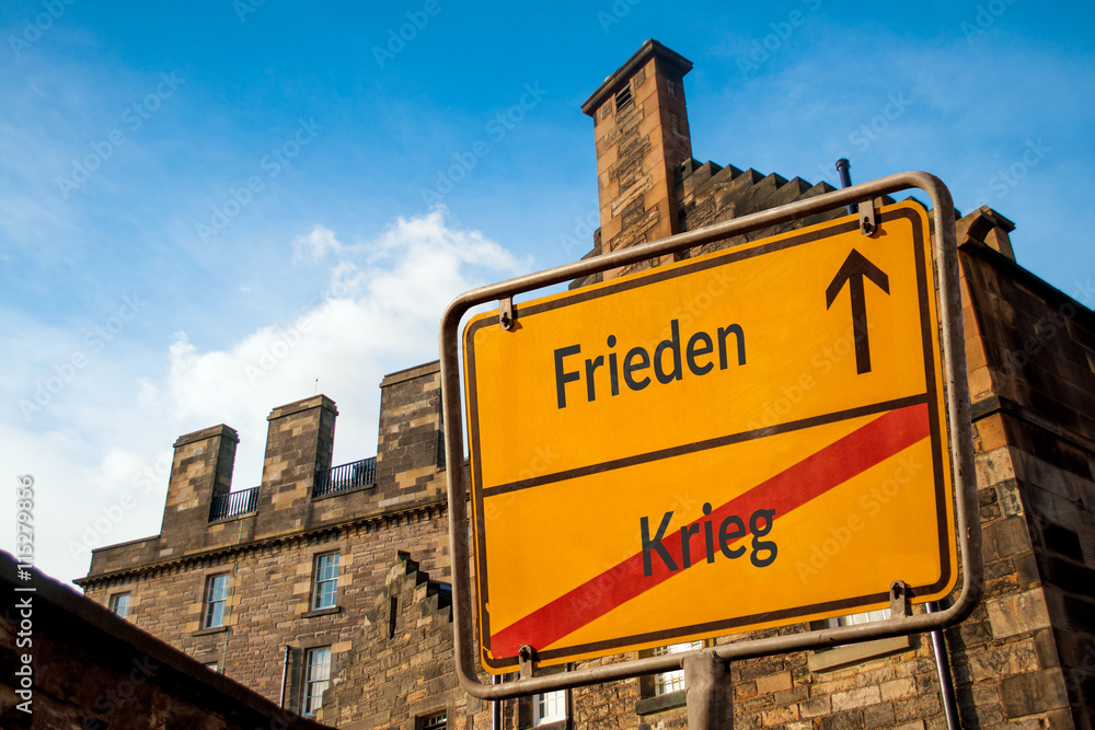 Schild 114 - Frieden