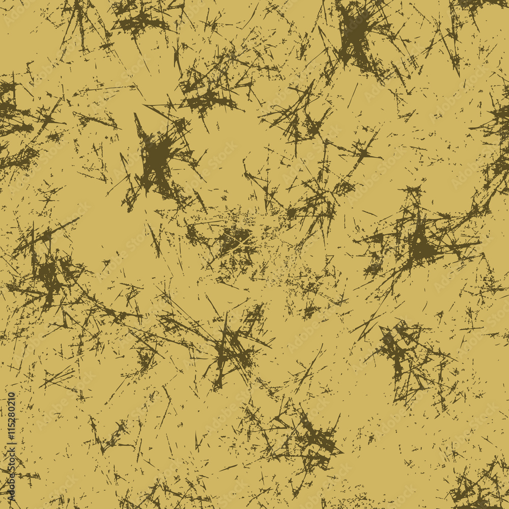 Seamless vector texture. Grunge brown background with attrition, cracks and ambrosia. Old style vintage design. Graphic illustration.
