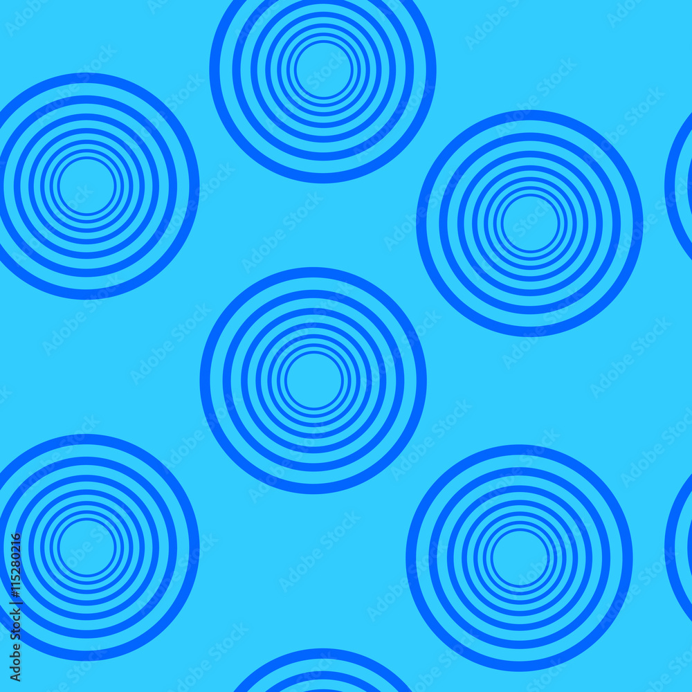 Abstract seamless background made of set of rings, illustration
