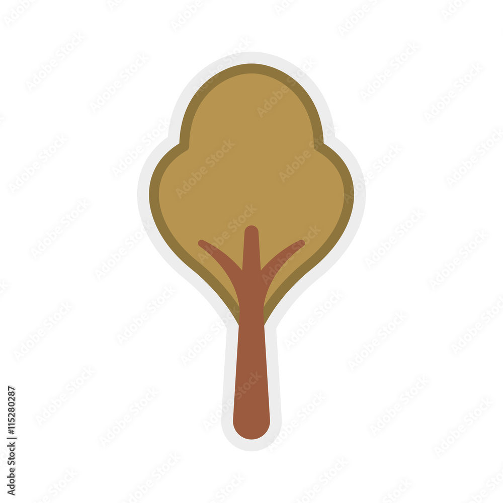 Nature and plant concept represented by tree icon. isolated and flat illustration Nature and plant concept represented by tree icon. isolated and flat illustration