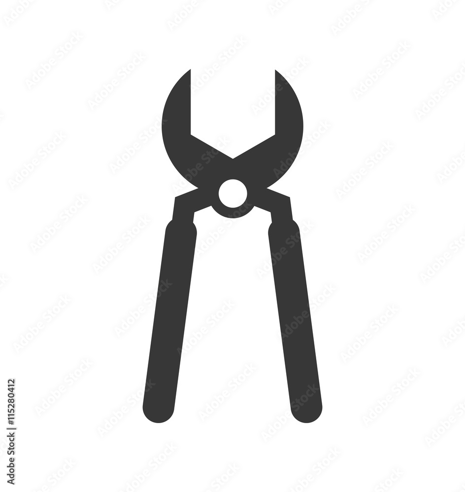 Constuction and repair concept represented by Pliers tool icon. isolated and flat illustration 