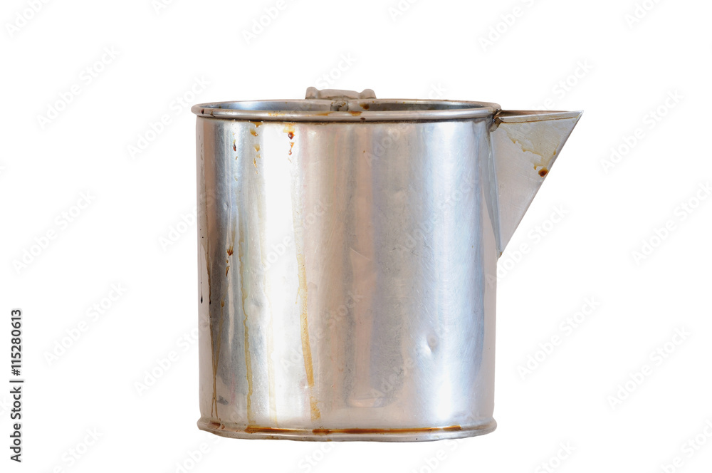 Aluminium bucket isolated on white background. Aluminium bucket isolated on white background.