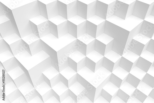 3d White Geometric Concept