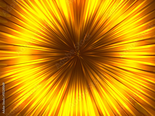 Abstract gold funnel hole space explosion