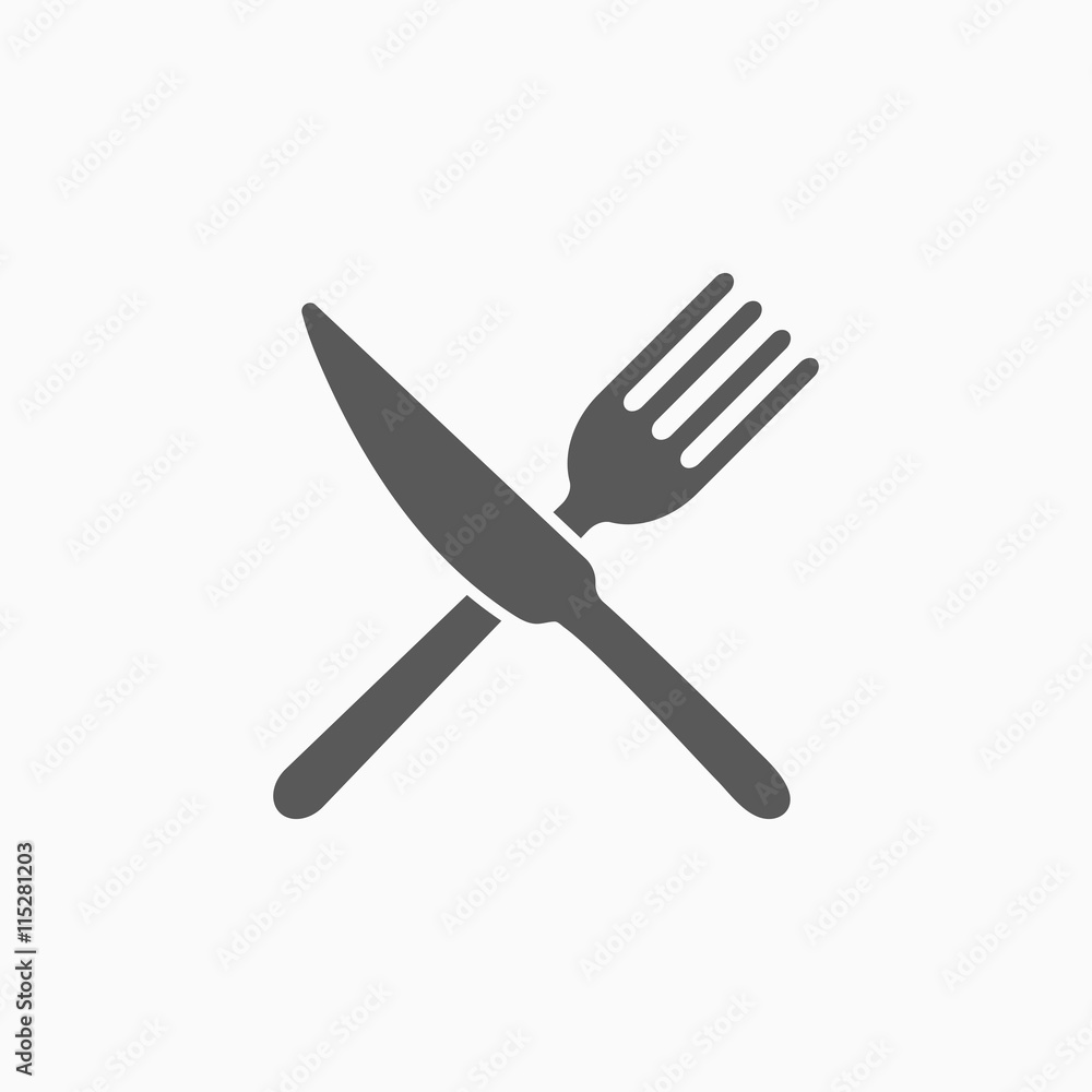 fork and knife icon fork and knife icon