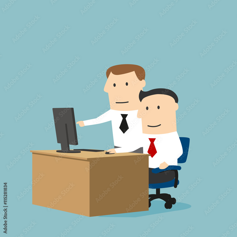 Business collegues working together using computer Business collegues working together using computer