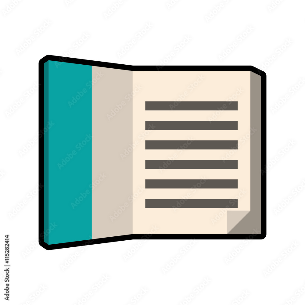 Reading and learning concept represented by book icon. isolated and flat illustration Reading and learning concept represented by book icon. isolated and flat illustration