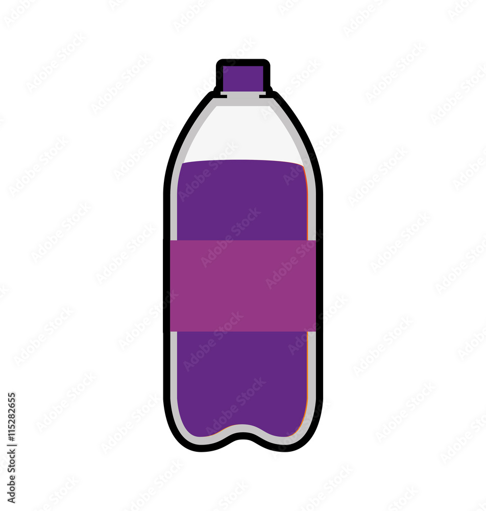 Soda and drink concept represented by bottle icon. isolated and flat illustration Soda and drink concept represented by bottle icon. isolated and flat illustration