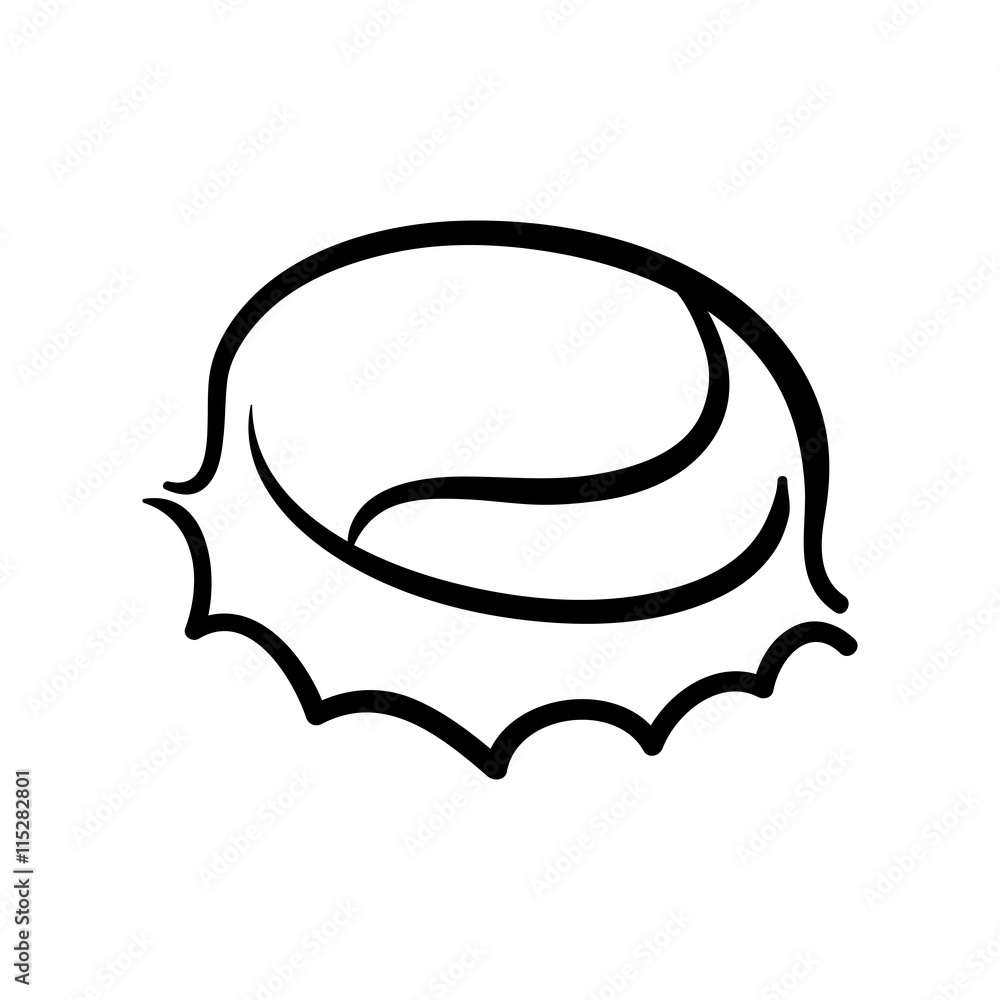 Soda and drink concept represented by cap icon. isolated and flat illustration Soda and drink concept represented by cap icon. isolated and flat illustration
