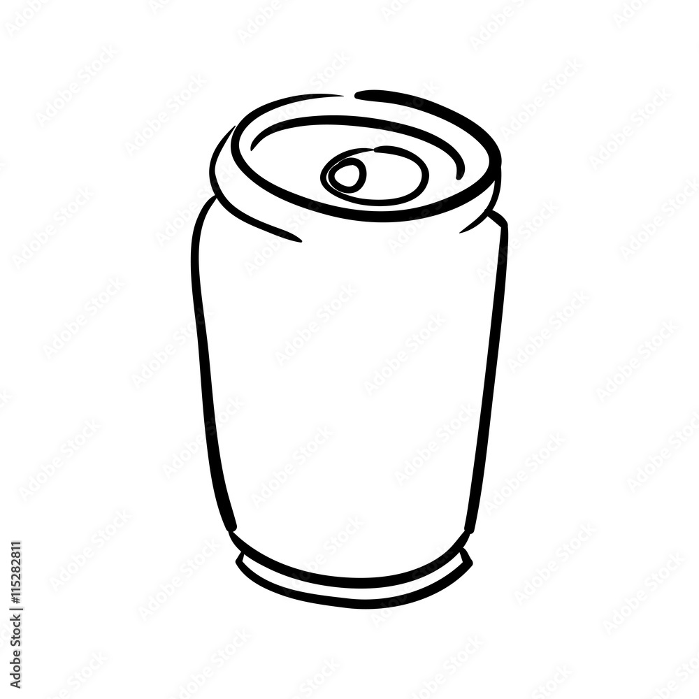 Soda and drink concept represented by can icon. isolated and flat illustration Soda and drink concept represented by can icon. isolated and flat illustration