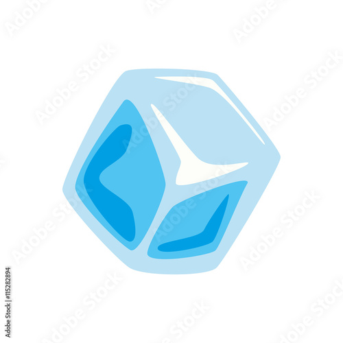 Ice concept represented by cube icon. isolated and flat illustration 