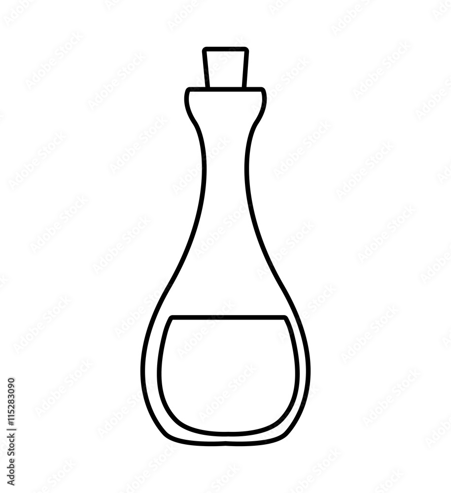 Jar concept represented by bottle of glass icon. isolated and flat illustration Jar concept represented by bottle of glass icon. isolated and flat illustration