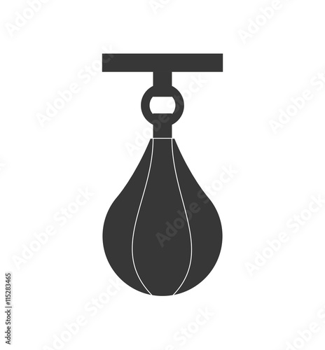 Healthy lifestyle concept represented by boxing bag icon. isolated and flat illustration 