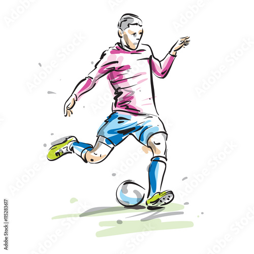 soccer player vector illustration