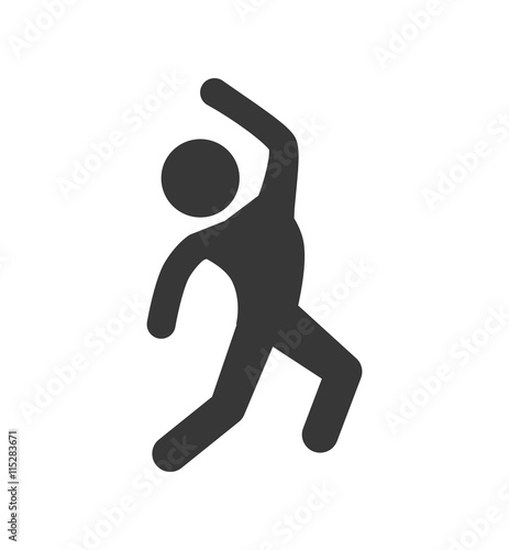 Healthy lifestyle concept represented by pictogram doing action icon. isolated and flat illustration 