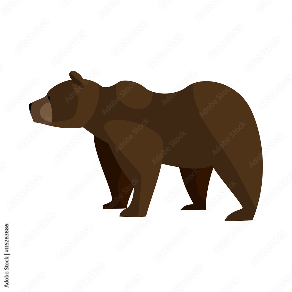 Bear icon in cartoon style isolated on white background. Animals symbol Bear icon in cartoon style isolated on white background. Animals symbol