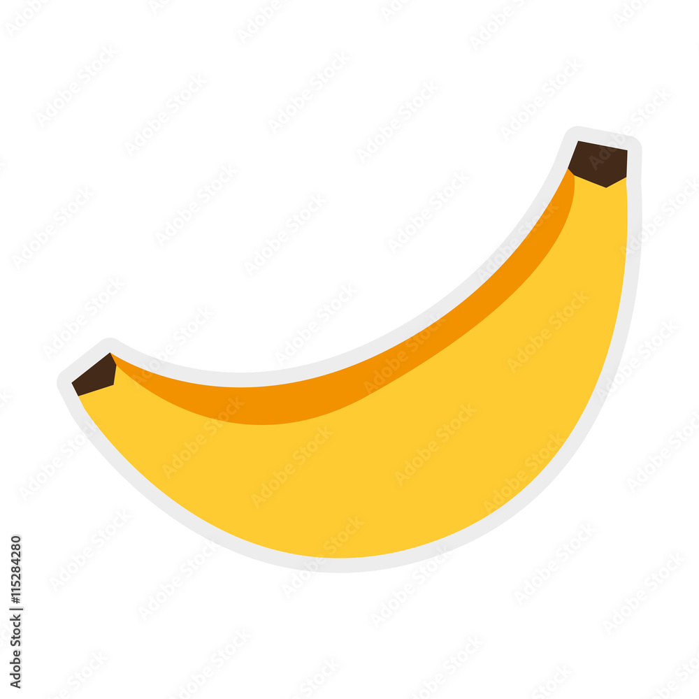 Healthy and organic food concept represented by banana icon. isolated and flat illustration Healthy and organic food concept represented by banana icon. isolated and flat illustration