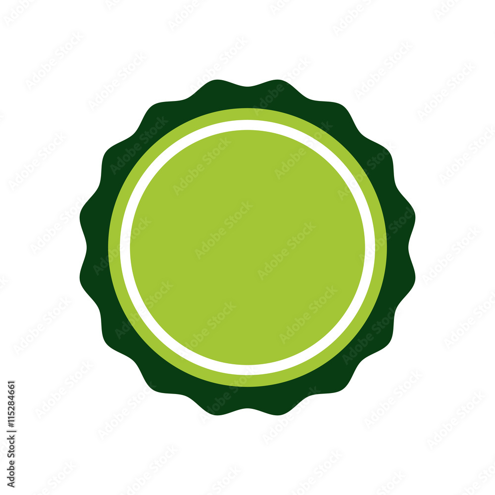 label concept represented by green seal stamp icon. isolated and flat illustration label concept represented by green seal stamp icon. isolated and flat illustration