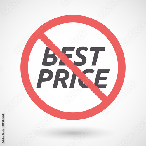 Free Download Isolated forbidden signal with    the text BEST PRICE - GFXLoad
