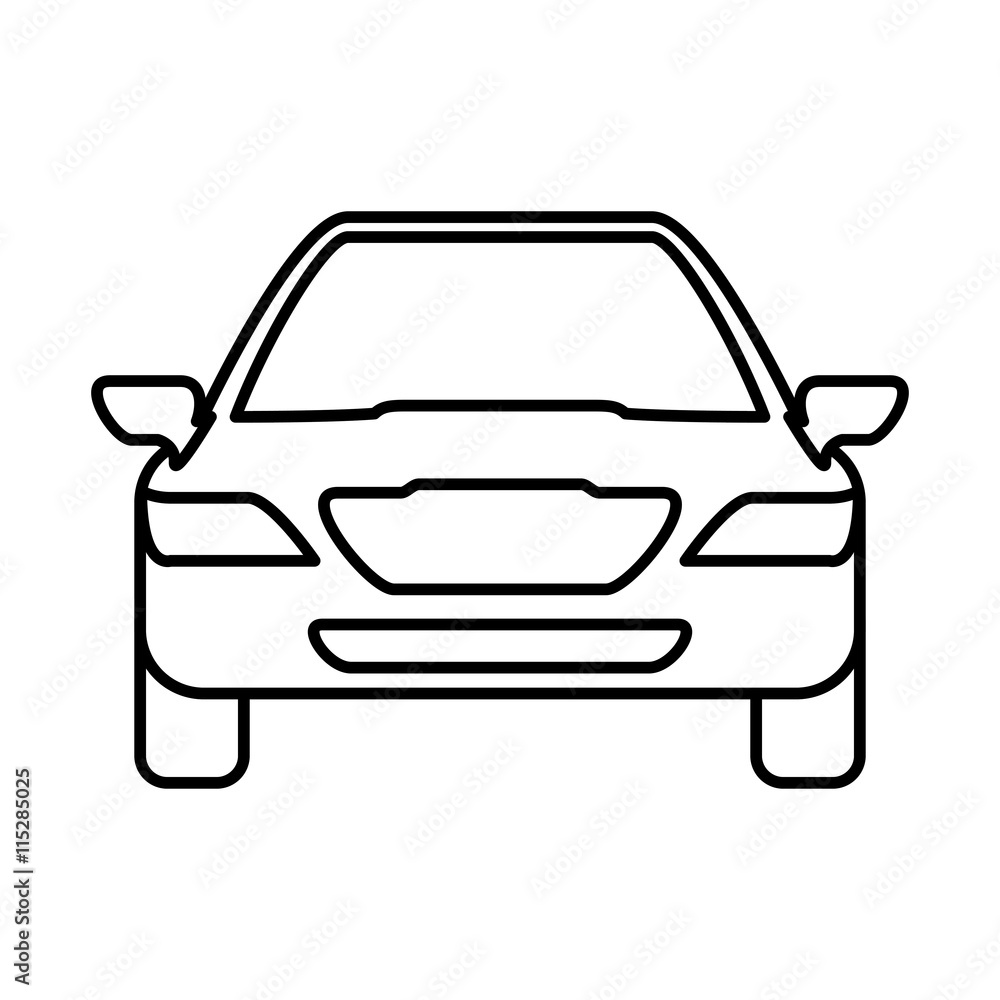 Transportation machine concept represented by car icon. isolated and flat illustration 