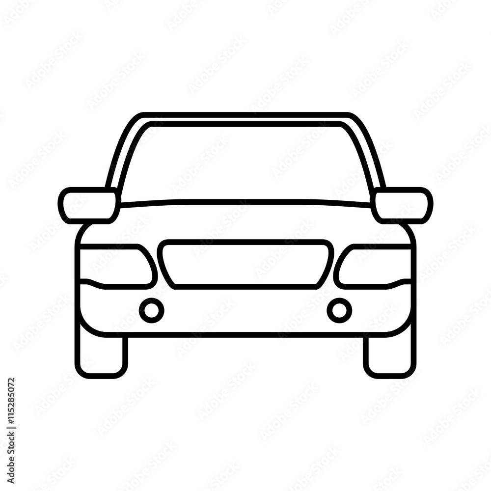Transportation machine concept represented by car icon. isolated and flat illustration 