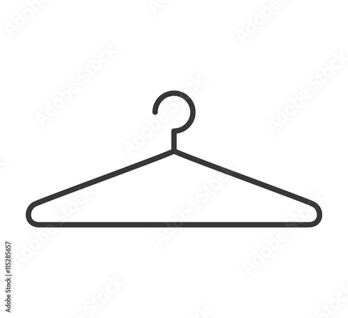 Hanger object concept represented by hook icon. Isolated and flat illustration 
