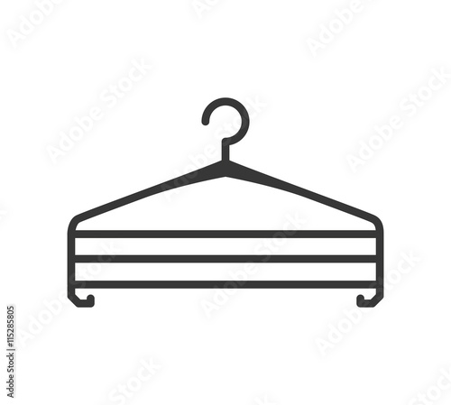 Hanger object concept represented by hook icon. Isolated and flat illustration 