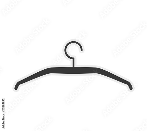 Hanger object concept represented by hook icon. Isolated and flat illustration 