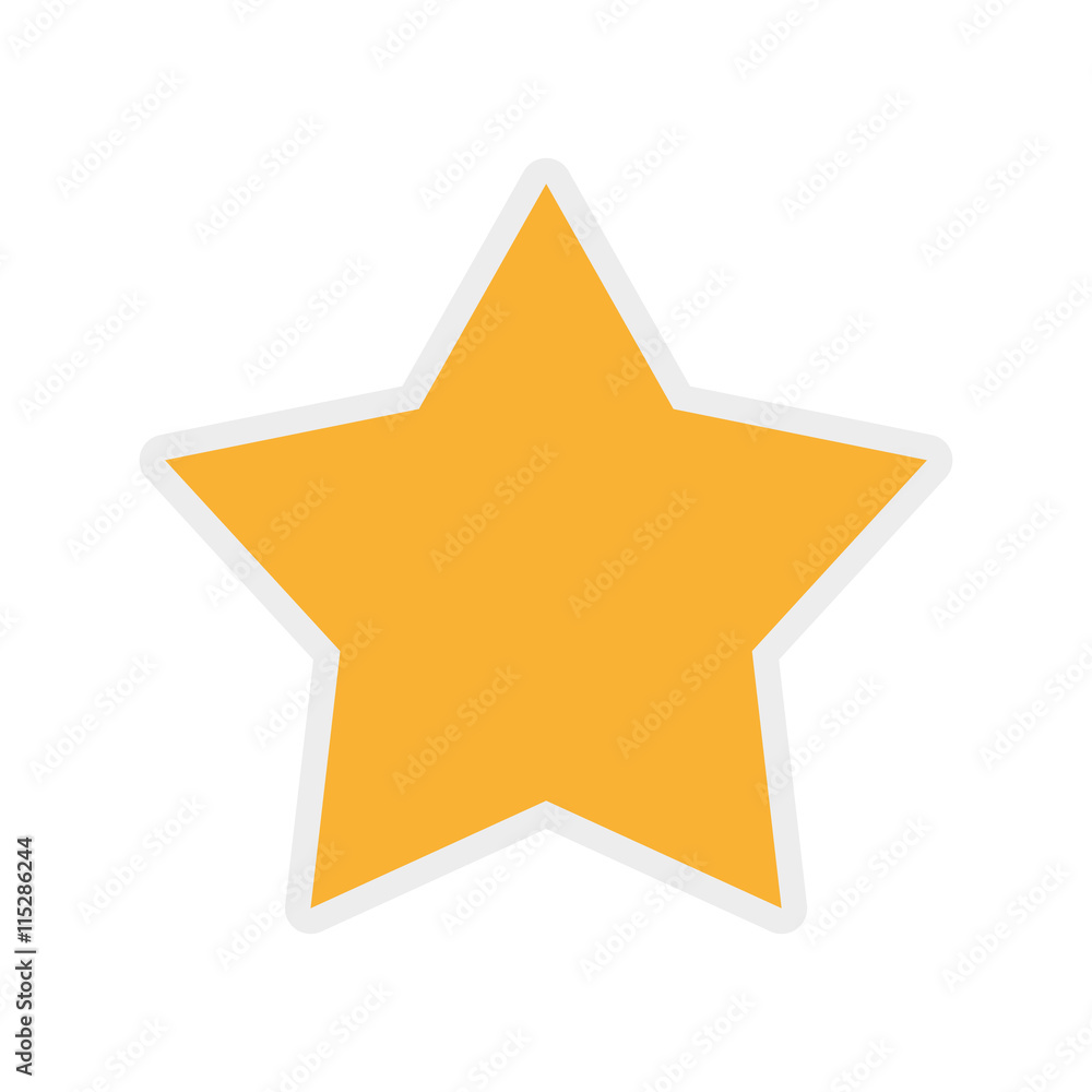 Insignia concept represented by gold star icon. Isolated and flat illustration Insignia concept represented by gold star icon. Isolated and flat illustration
