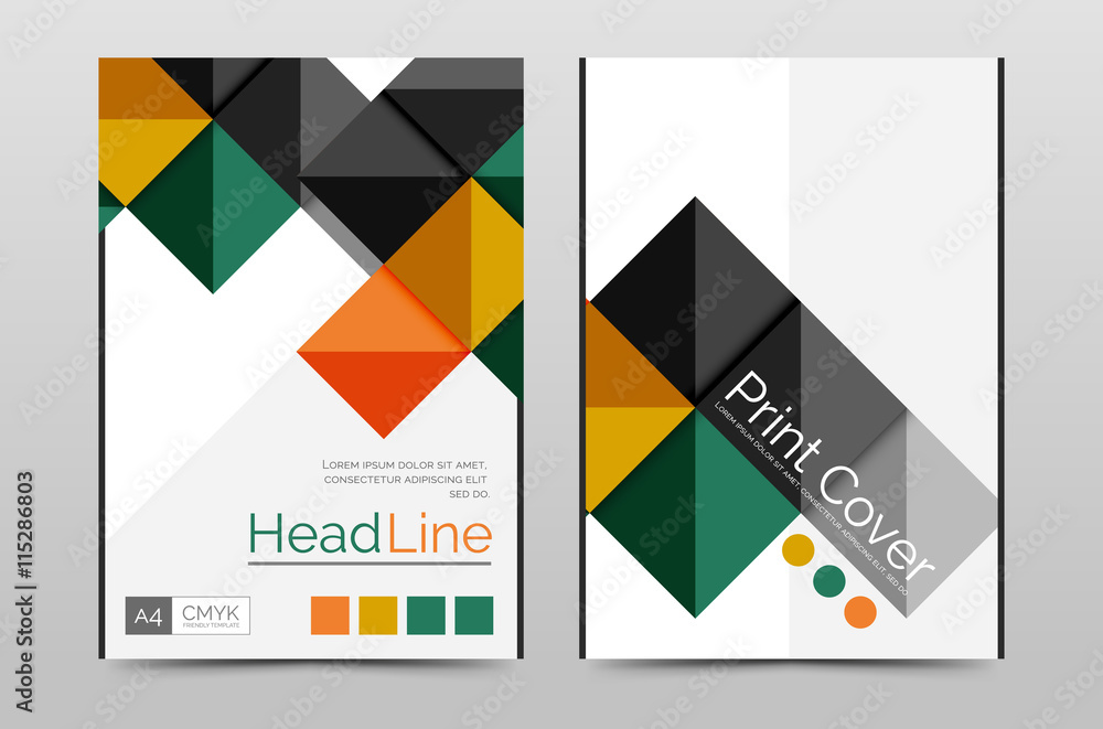Geometric brochure front page Geometric brochure front page