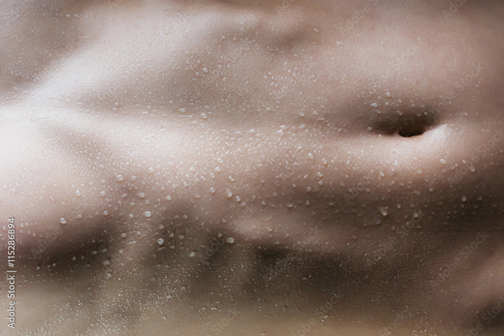 Fototapeta premium wet female belly