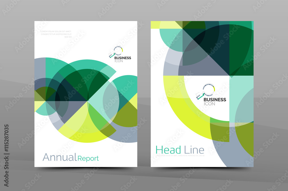 Fototapeta premium Annual report cover, geometric design