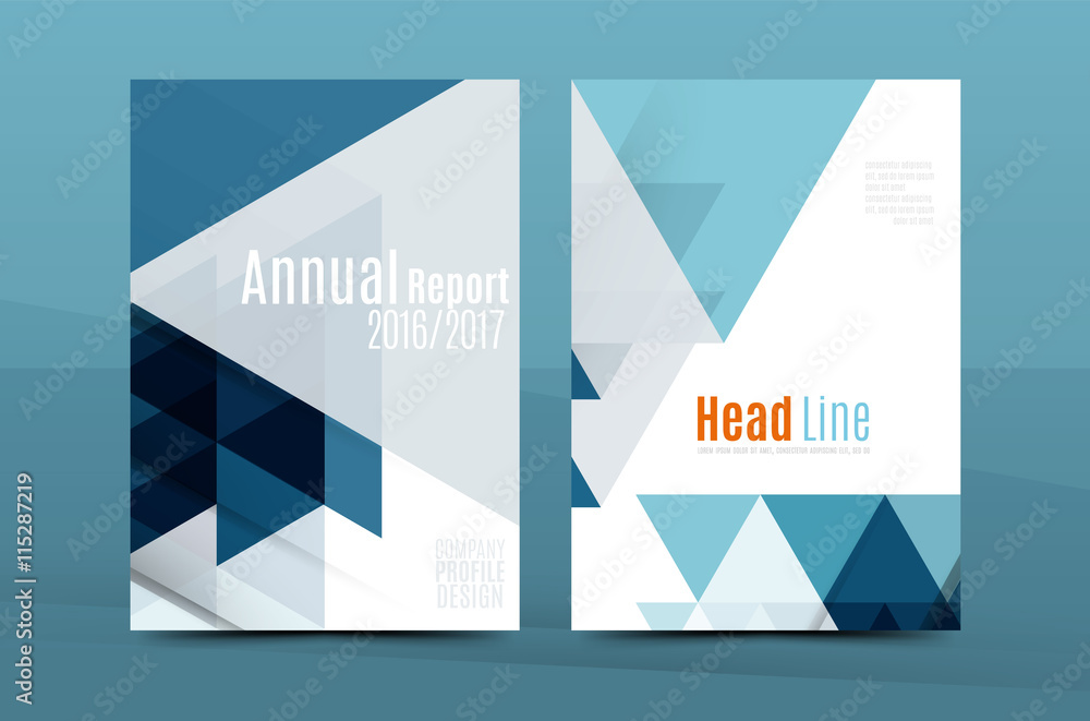 Colorful fresh business A4 cover template - flyer, brochure, book magazine and annual report