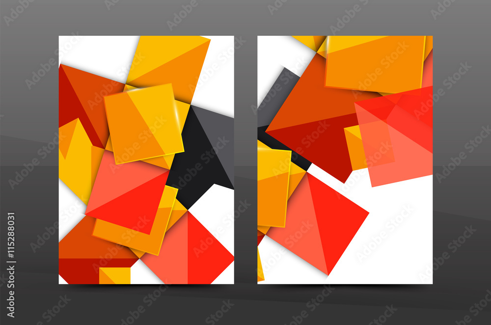 A4 flyer or annual report layout geometric shape design A4 flyer or annual report layout geometric shape design