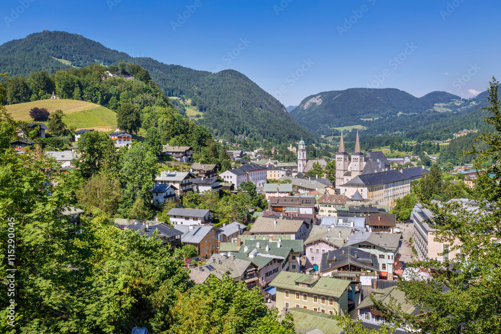 View over Berchtesgaden, Bavaria, Germany