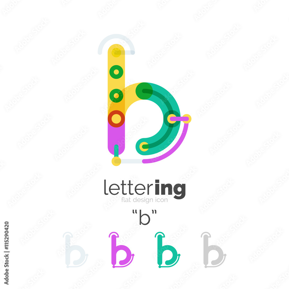 Fototapeta premium Letter logo line concept