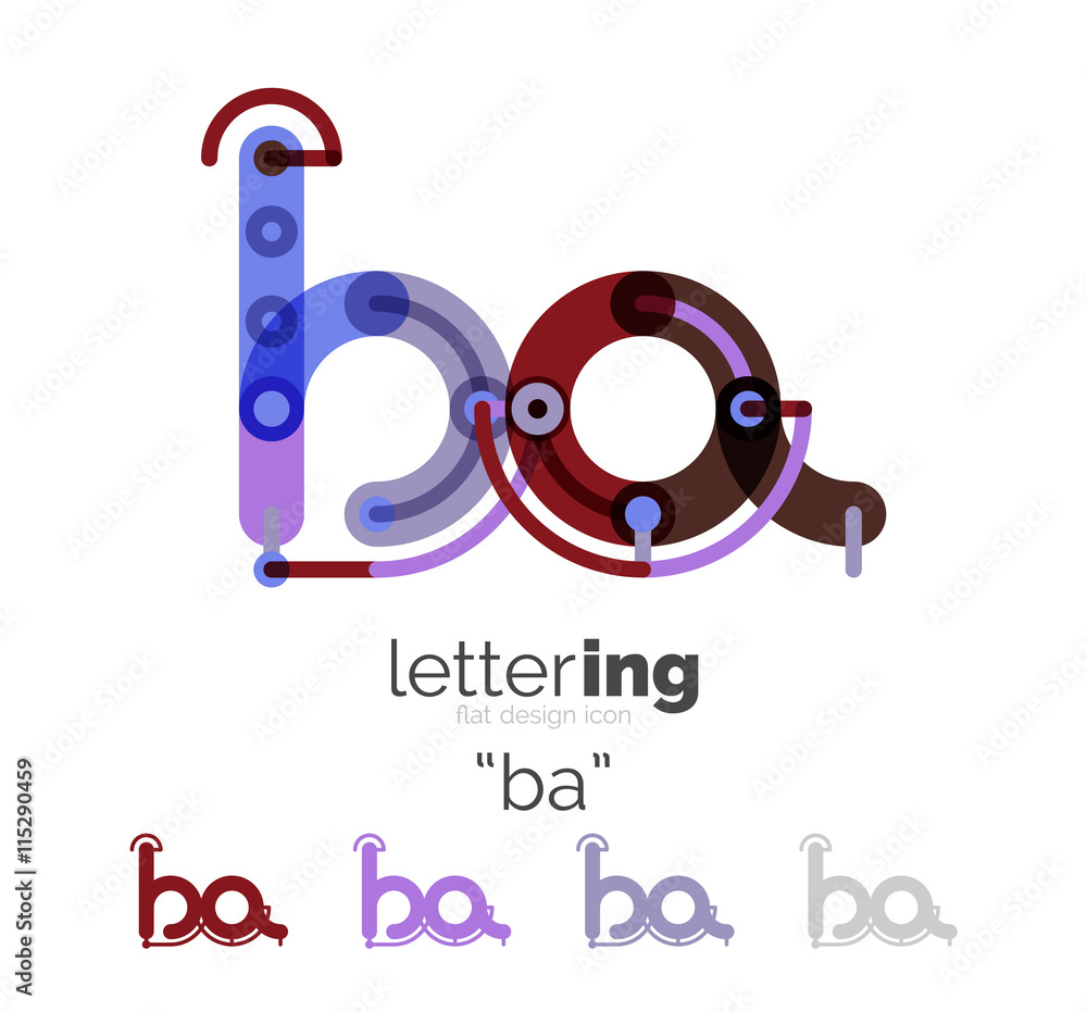 Letter logo line concept Letter logo line concept