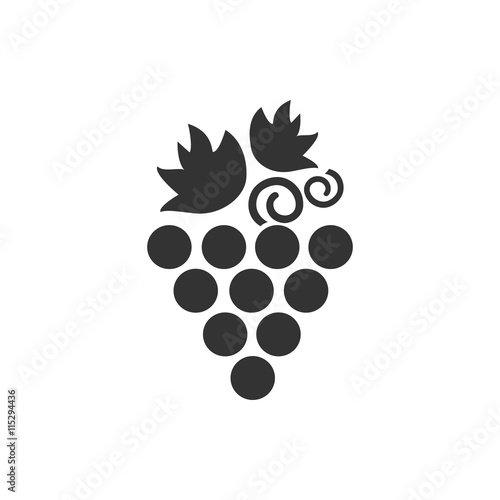 Icono de racimo de uvas sobre fondo blanco
