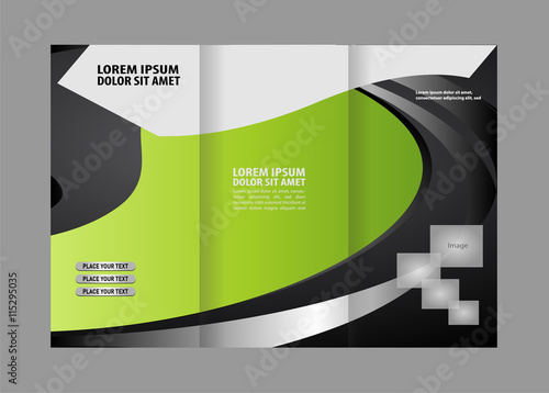 Vector modern tri-fold brochure design template
